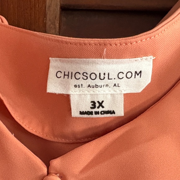 Peach Ruffle Shoulder Top - Picture 2 of 2